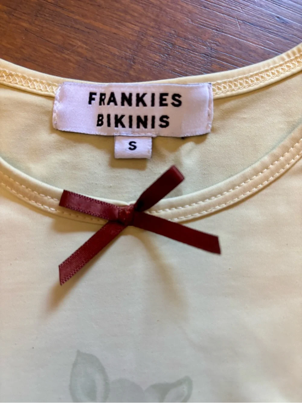 Rare! Frankie’s bikinis x Gigi HADID yellow fawn top and shorts set